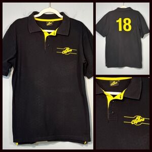 Al Capone Polo Shirt Mens Extra Large Black Nuber18 Cigarillo Short Sleeve